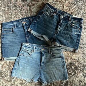 3 pairs of American eagle Jean shorts size 8
